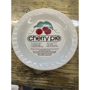 Vintage Cherry Pie Recipe Plate
